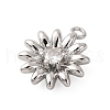 Brass Pave Clear Cubic Zirconia Charms KK-V016-18P-2