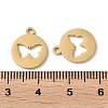 Ion Plating(IP) 304 Stainless Steel Charms STAS-F300-01G-3