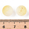 Frosted Baking Painted Crackle Glass Beads with Glitter Powder X1-DGLA-T004-01I-3