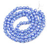 Electroplate Opaque Solid Color Glass Beads Strands EGLA-N002-26-A03-2