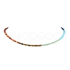 3.5mm Chakra Gemstone Round Beaded Necklaces NJEW-JN05161-2
