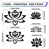 4Pcs 4 Styles PET Waterproof Self-adhesive Car Stickers DIY-WH0308-225A-030-2