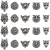 SUNNYCLUE 40Pcs 5 Style Tibetan Style Alloy Beads TIBEB-SC0001-25-1