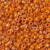 6/0 Opaque Colors Lustered Round Glass Seed Beads X-SEED-A012-4mm-130-2