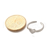 304 Stainless Steel Open Cuff Rings for Women RJEW-R010-04S-5