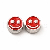 Rack Plating Alloy Enamel Beads FIND-G051-01P-07-1
