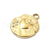 304 Stainless Steel Rhinestone Pendants STAS-L022-445G-2