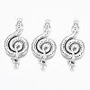 Tibetan Style Alloy Pendants X-TIBEP-Q088-003AS-RS-2