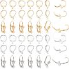  90Pcs 6 Style 304 Stainless Steel Leverback Earring Findings STAS-NB0001-60-1