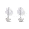Anti-Tarnish Rhodium Plated 999 Fine Silver Flower Stud Earrings for Women EJEW-S215-02P-2