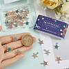 SUNNYCLUE 36Pcs 6 Colors Alloy Rhinestone Pendants RB-SC0001-16-3