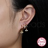 3 Pcs 3 Style Cubic Zirconia Horse Eye Dangle Hoop & Stud Earrings Set EJEW-F317-02G-4