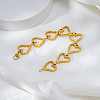 Stylish Stainless Steel Heart Link Chain Bracelets for Women OP5600-4