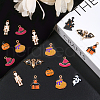 CHGCRAFT 40Pcs 10 Style Halloween Theme Alloy Enamel Pendants ENAM-CA0001-58-4