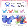 10Pcs 5 Colors Epoxy Resin Flower Print Big Pendants RESI-TA0002-58-3