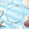 Shell Pearl Bead Pendant Necklaces NJEW-JN05243-2
