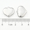Tarnish Resistant 304 Stainless Steel Stamping Blank Tag Heart Pendants X-STAS-R063-02-3