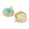 Brass Micro Pave Clear Cubic Zirconia Pendants KK-L213-003G-2