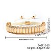 Elegant Bohemian Style Brass Micro Pave Clear Cubic Zirconia Braided Bead Bracelets for Women ZU5432-3-1