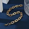 Ion Plating(IP) Rectangle 201 Stainless Steel Chain Bracelets BJEW-N240-06G-4