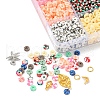 2600Pcs Disc/Flat Round Polymer Clay Beads DIY-YW0003-03-8