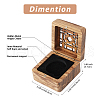 Hollow Wood Medal Storage Magnetic Boxes CON-WH0088-93C-01-2