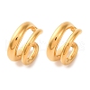 Two-layer  C-Shaped 304 Stainless Steel Two Tone Cuff Earrings EJEW-A131-04E-G-4