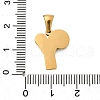 304 Stainless Steel Pendants STAS-K297-01G-Y-3