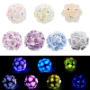 SUNNYCLUE 3Pcs 3 Colors Acrylic Handmade Luminous Polymer Clay Rhinestone Beads CLAY-SC0002-12-1