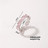Fashionable Brass Rectangle Finger Rings for Unisex KE6050-4-1