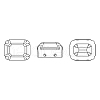 Preciosa® MAXIMA Crystal Sew-On Cups X-PRC-SC10-60010-S-6
