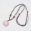 Natural & Synthetic Mixed Stone Pendant Necklaces NJEW-P157-2