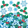 SUNNYCLUE 160Pcs 4 Styles Christmas Theme Opaque Resin Cabochons RESI-SC0005-80B-1