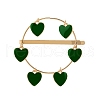Heart Alloy Enamel Hair Bobby Pins PW-WG585D8-02-1
