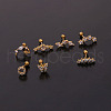 316L Surgical Stainless Steel Micro Pave Clear Cubic Zirconia Cartilage Earrings WG14BE9-05-2