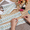Olycraft 5M Polyester Jacquard Leaf Ribbon OCOR-OC0001-55B-3