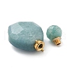 Faceted Natural Green Quartz Openable Perfume Bottle Pendants G-E564-08D-G-4