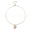Heart Light Gold Brass Micro Pave Cubic Zirconia Pendant Necklaces NJEW-E105-09KCG-03-2