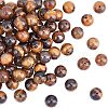 Olycraft Grade AB Natural Tiger Eye Round Beads Strands G-OC0001-78B-1