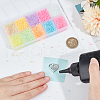Olycraft 120G 10 Colors Luminous Frosted Glass Beads GLAA-OC0001-45-3