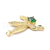 Real 18K Gold Plated Brass Micro Pave Cubic Zirconia Pendants KK-D004-24G-4