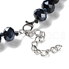 Summer Boho Glass & Dyed Natural Shell Nuggets Beaded Necklaces NJEW-H047-08-4