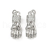 Brass Micro Pave Cubic Zirconia Pendants KK-C093-01C-P-1