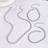 Stainless Steel Chain Necklaces & Bracelets & Anklets Sets for Unisex XN7941-1-1