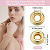Beebeecraft Flat Round 925 Sterling Silver Spacer Beads STER-BBC0005-56C-G-2
