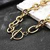 304 Stainless Steel Rolo Chain Necklace BJEW-L399-03G-1
