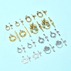 8 Styles Tibetan Style Alloy Toggle Clasps FIND-FS0002-43-7