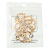 10Pcs Alloy Crystal Rhinestone Links/Connectors ALRI-FS0001-03G-6