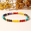 Bohemian Handmade Natural & Synthetic Gemstone Beads Stretch Bracelets FW4303-2