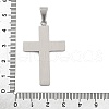 304 Stainless Steel Rhinestone Pendants STAS-G346-47D-P-3